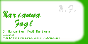 marianna fogl business card